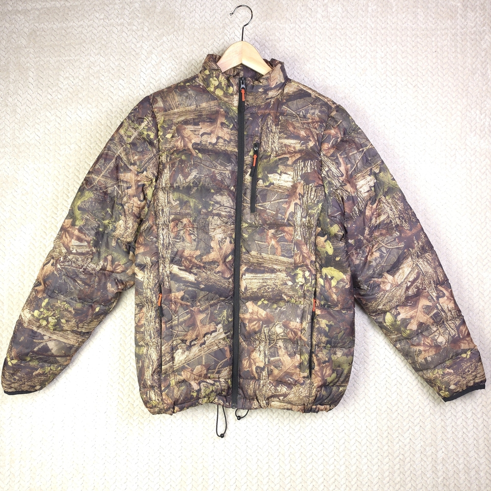 Guide Gear Duck Down Camouflage Puffer Jacket Mens Medium Lightweight‎ Hunting